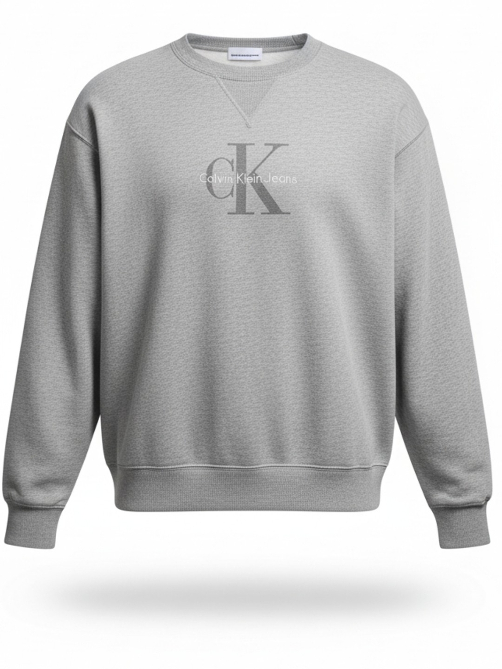 Calvin Klein Gray Unisex Crewneck Sweatshirt with CK Logo